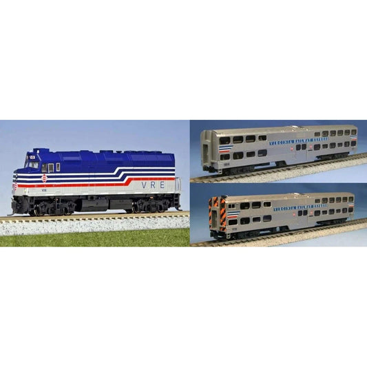 Kato N VRE F40PH with Bi-Level Capital Commuter 6-Unit Set w/DCC