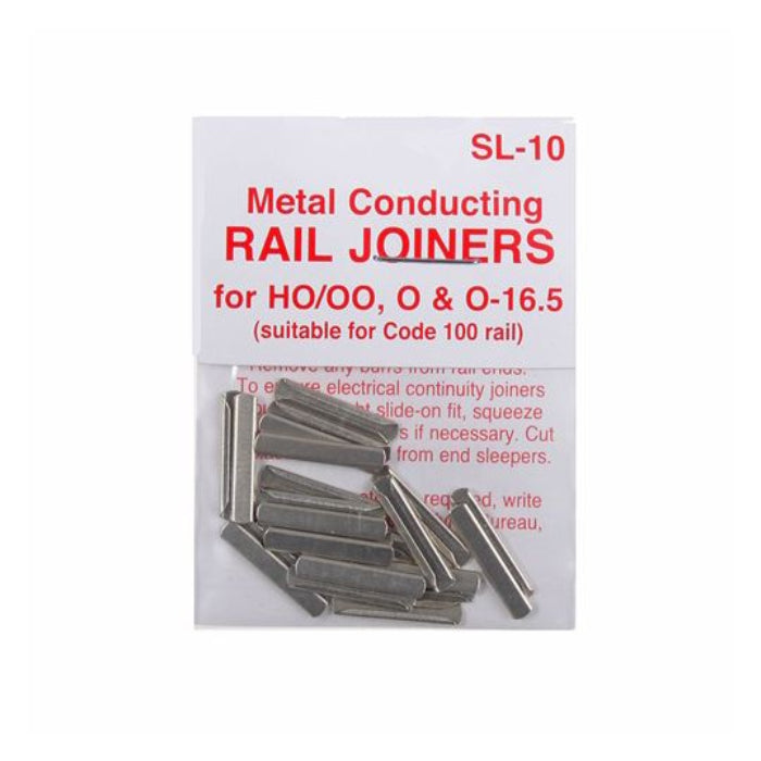 Peco SL-10 HO Scale Code 100 Nickel Silver Rail Joiners – 12 × 24-Pack (288 Total)