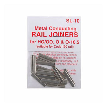 Peco SL-10 HO Scale Code 100 Nickel Silver Rail Joiners – 12 × 24-Pack (288 Total)