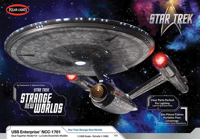  Polar Lights 1/1000 Star Trek Strange New Worlds USS Enterprise Plastic Model Kit - 058