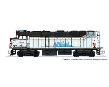 Kato N Scale Chicago Metra #104 City of Chicago F40PH Diesel Commuter Starter Set | 106Chicago
