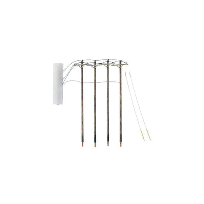 Woodland Scenics HO Scale Pre-Wired Poles Single Crossbar