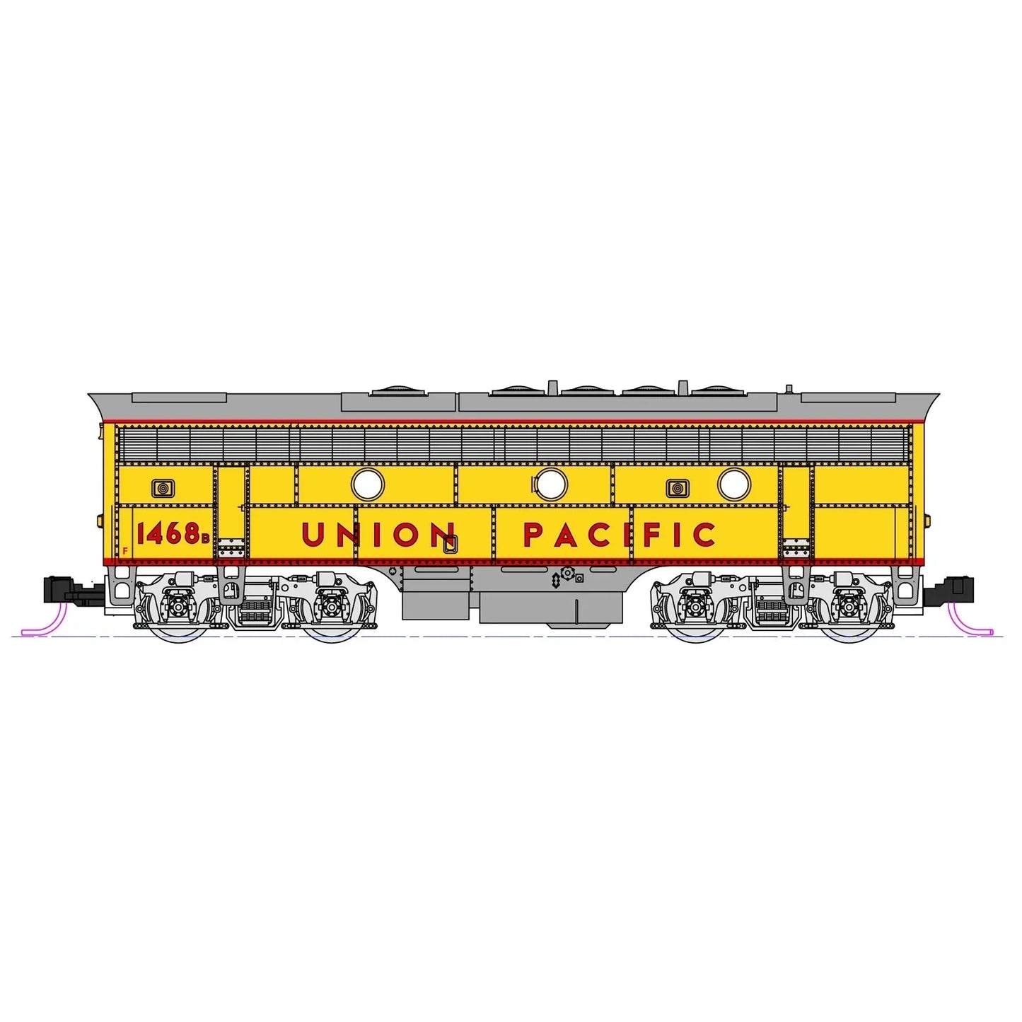 Kato N F7 A/B Diesels UP #1468 & 1468B w/ESU LokSound