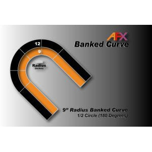 AFX Track Banked Curve-9''R