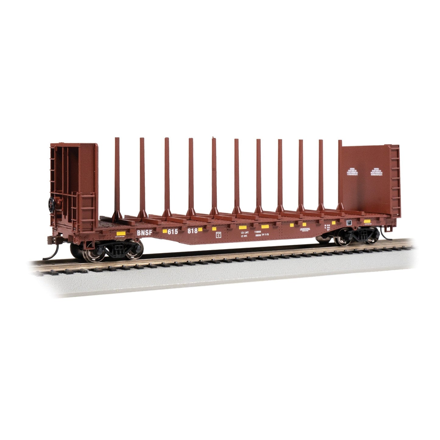 Bachmann HO 52' Center-Beam Flatcar BNSF #615818