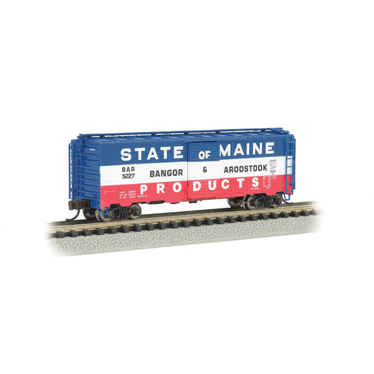 Bachmann N 40' Steel Boxcar BAR/red wht blu