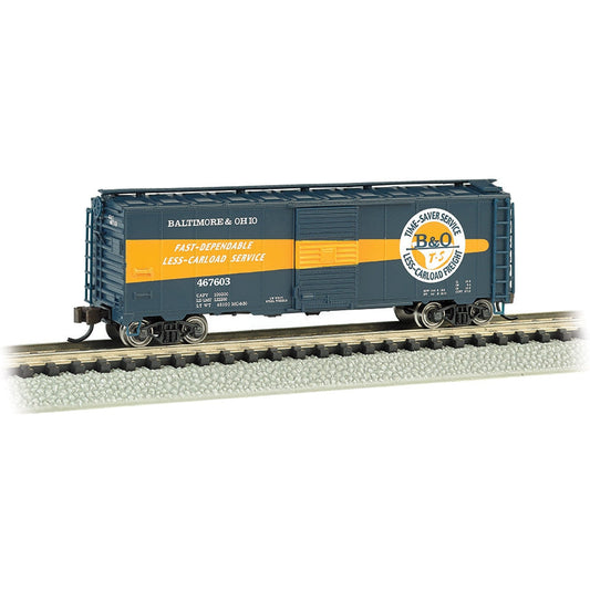 Bachmann N 40' Steel Boxcar B&O/Timesaver