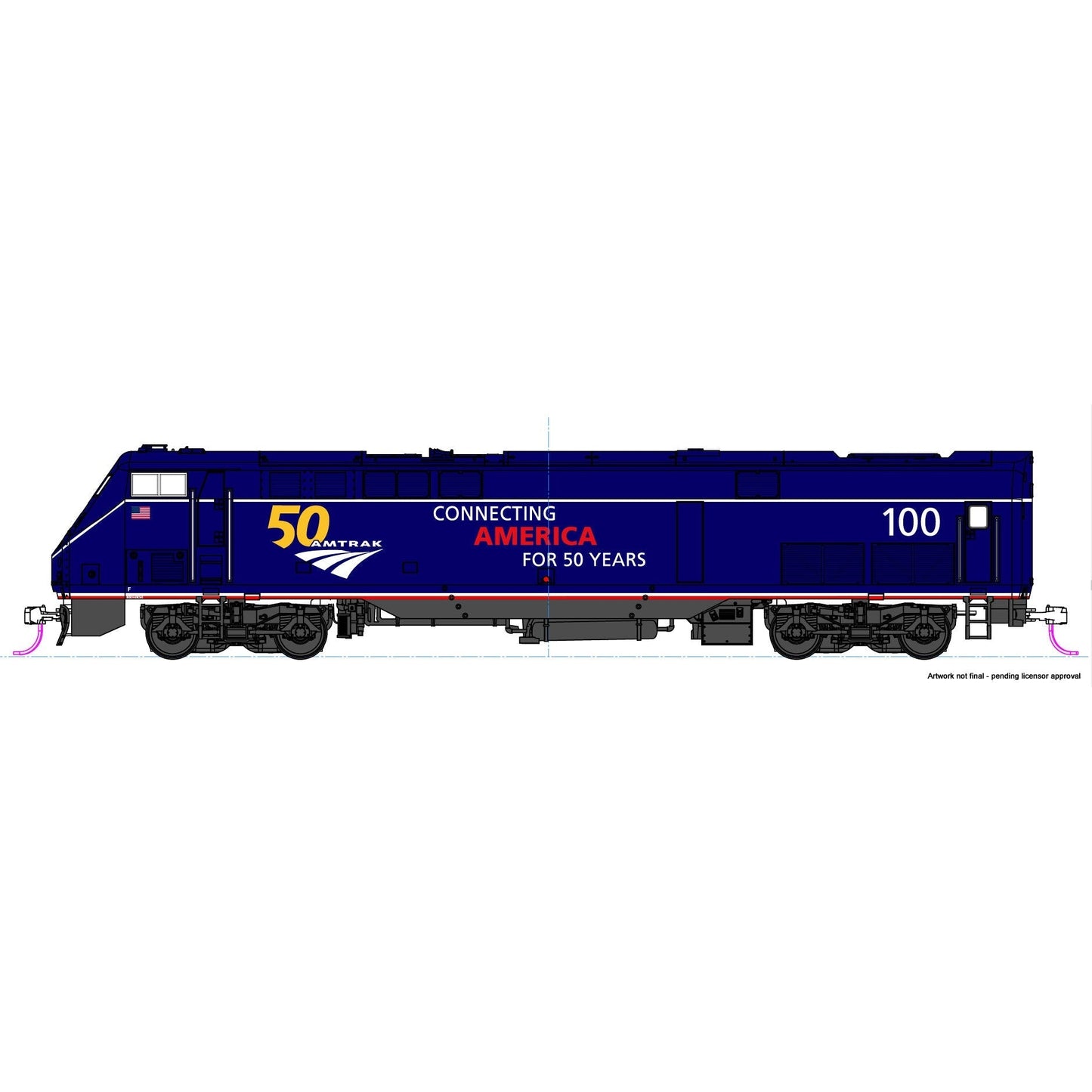 Kato N P42 Diesel Amtrak #100/Midnight Blue 50th  Anniversary DCC