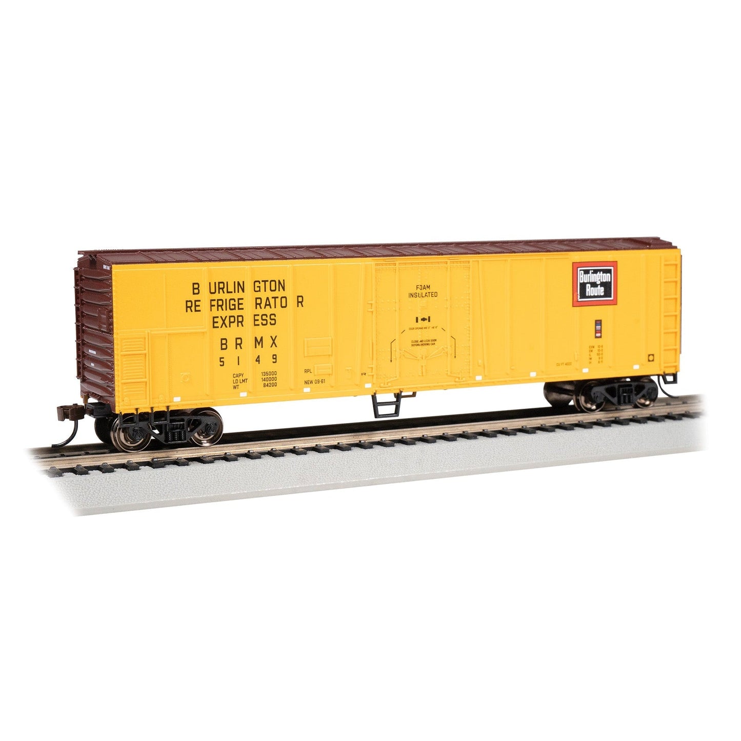 Bachmann HO 50' Steel Reefer Burlington #5149