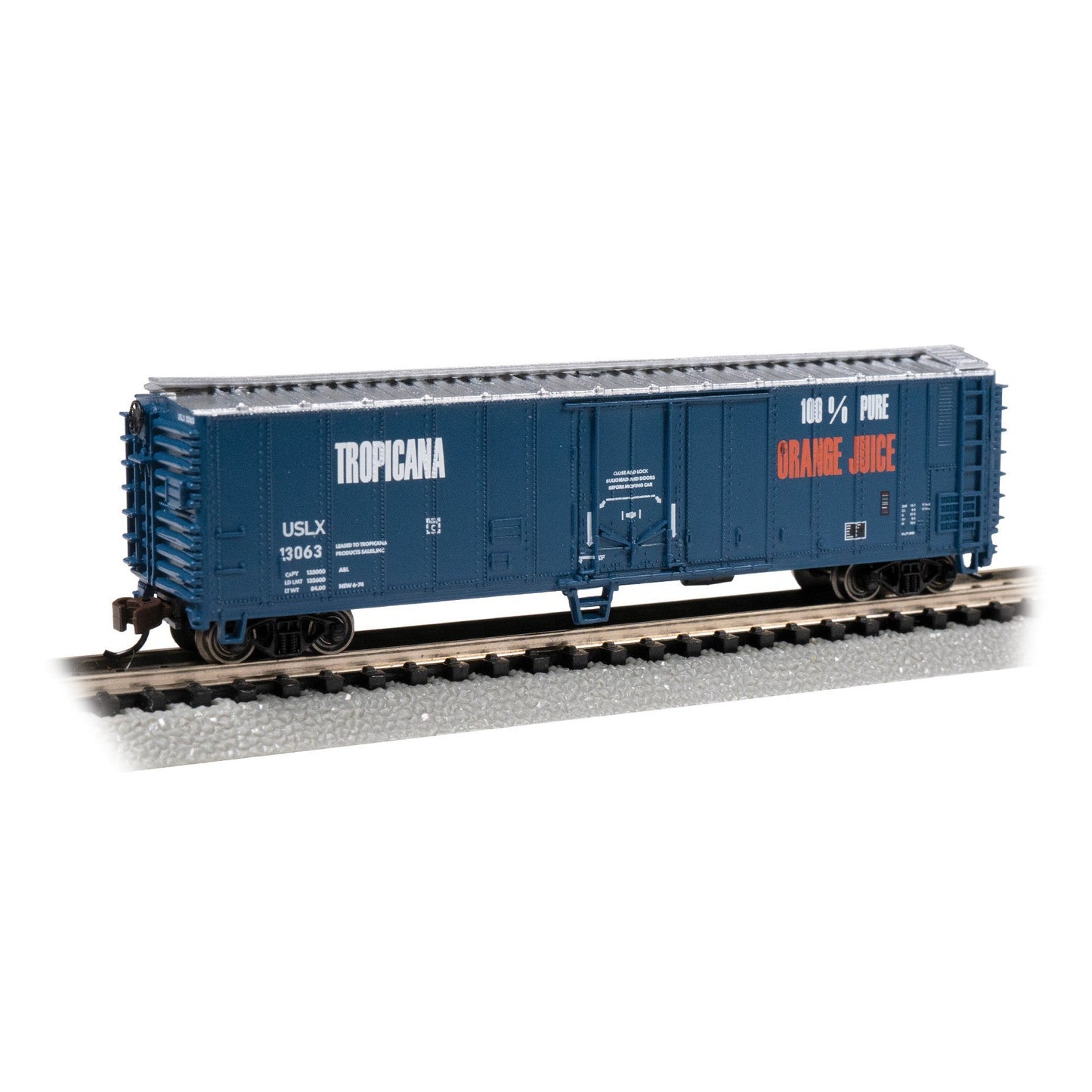 Bachmann N 50' Steel Reefer Tropicana #13063/blu&sil