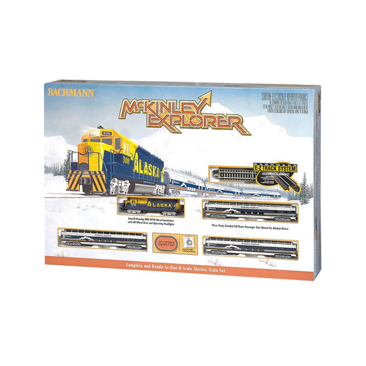 Bachmann N Alaska Mckinley Explorer Passenger Set/GP40 Diesel