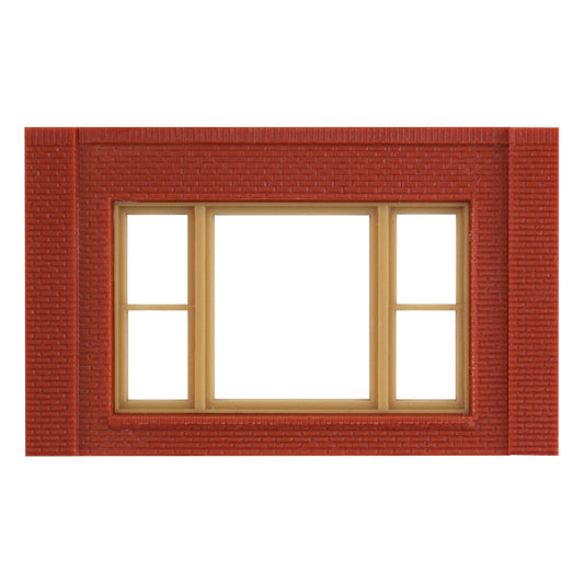 Woodland Scenics HO DPM 1-Story  Wall 20th Century Windows