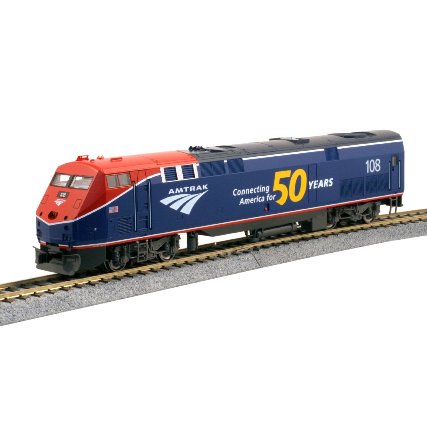 Kato HO P42 Diesel Amtrak PhVI #108 w/50th Anniversay Logo