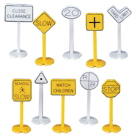 Bachmann HO RR & Street Signs/24pc