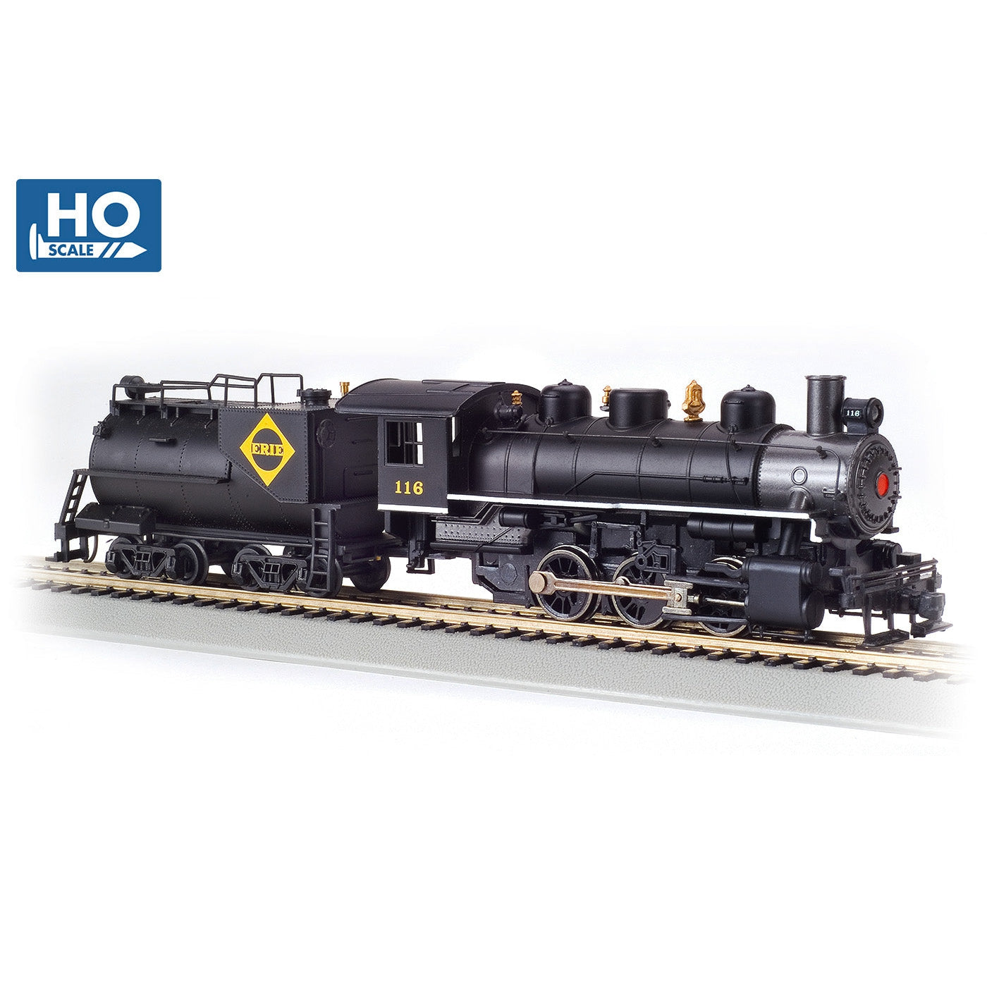 Bachmann HO 0-6-0 Steam Loco Erie #116 w/Vandy Tender/Smoke