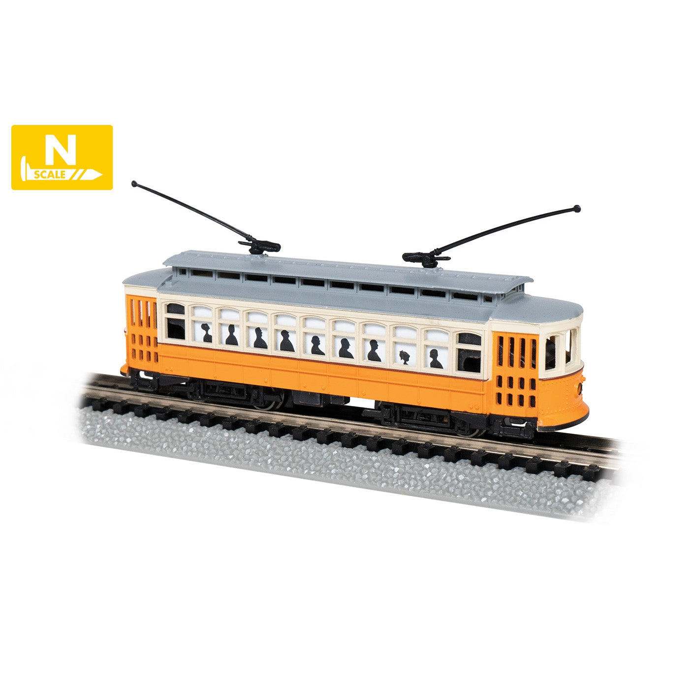 Bachmann N Brill Trolley Orange  Cream & Gray