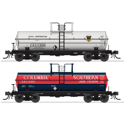 Broadway Limited HO 6000g Tank Car Variety 2pk/Ethyl Corp & Columbia SOU