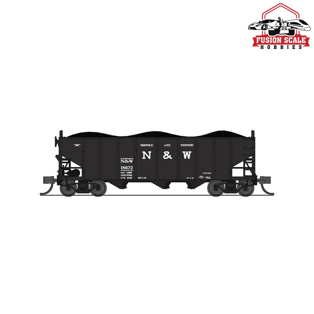 Broadway Limited N H2a 3-Bay Hopper 2pk B N&W/17 Lettering
