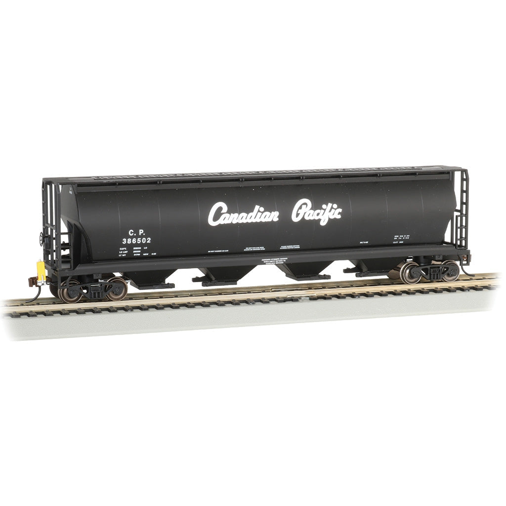 Bachmann HO 4-Bay Cyl.Hopper CP/blk w/Script Lettering