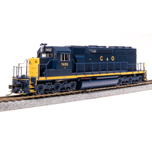 Broadway Limited HO SD40-2 Diesel C&O #7455/blu&yel DCC Ready