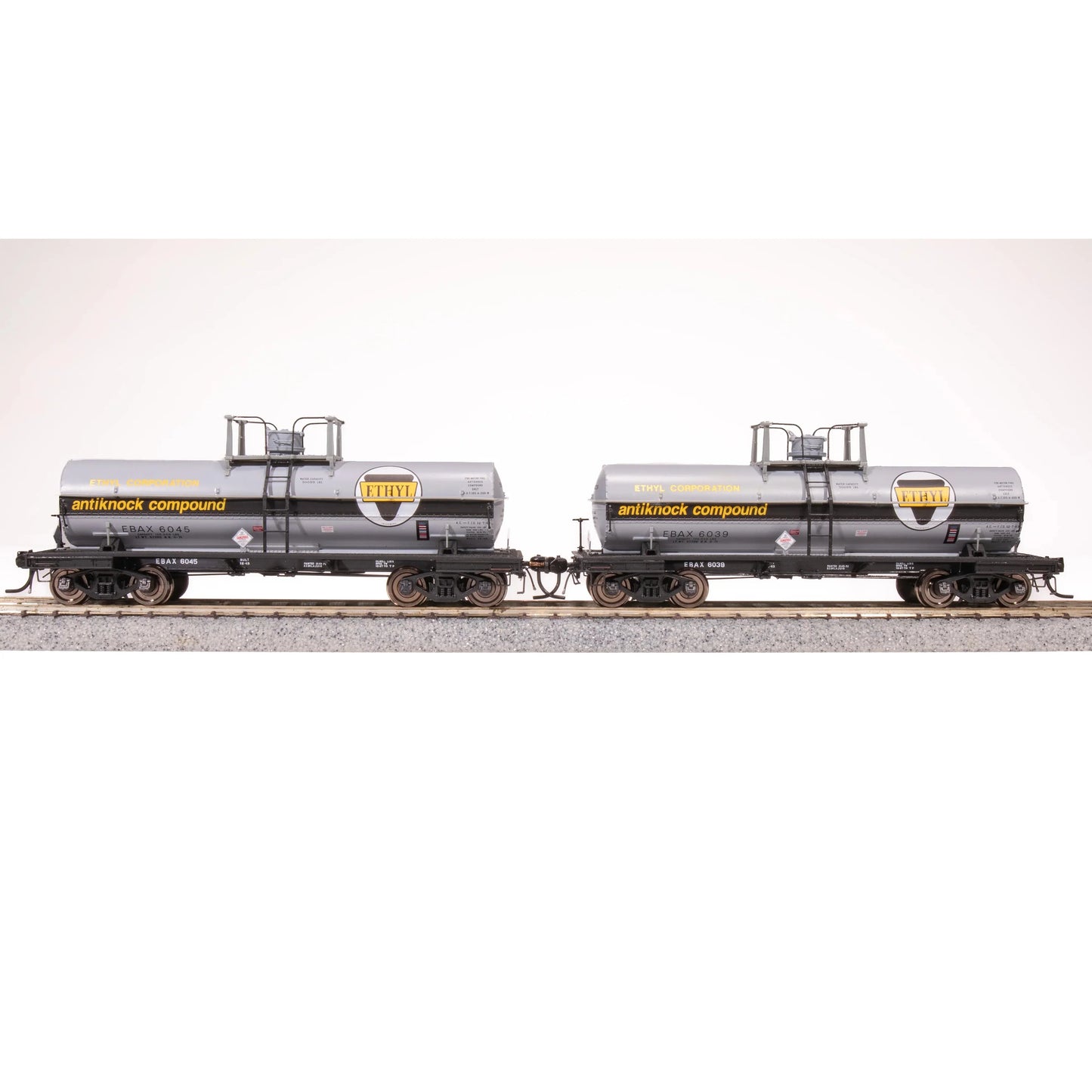 Broadway Limited HO 6000g Tank Car 2pk Ethyl Corp 1960's Scheme