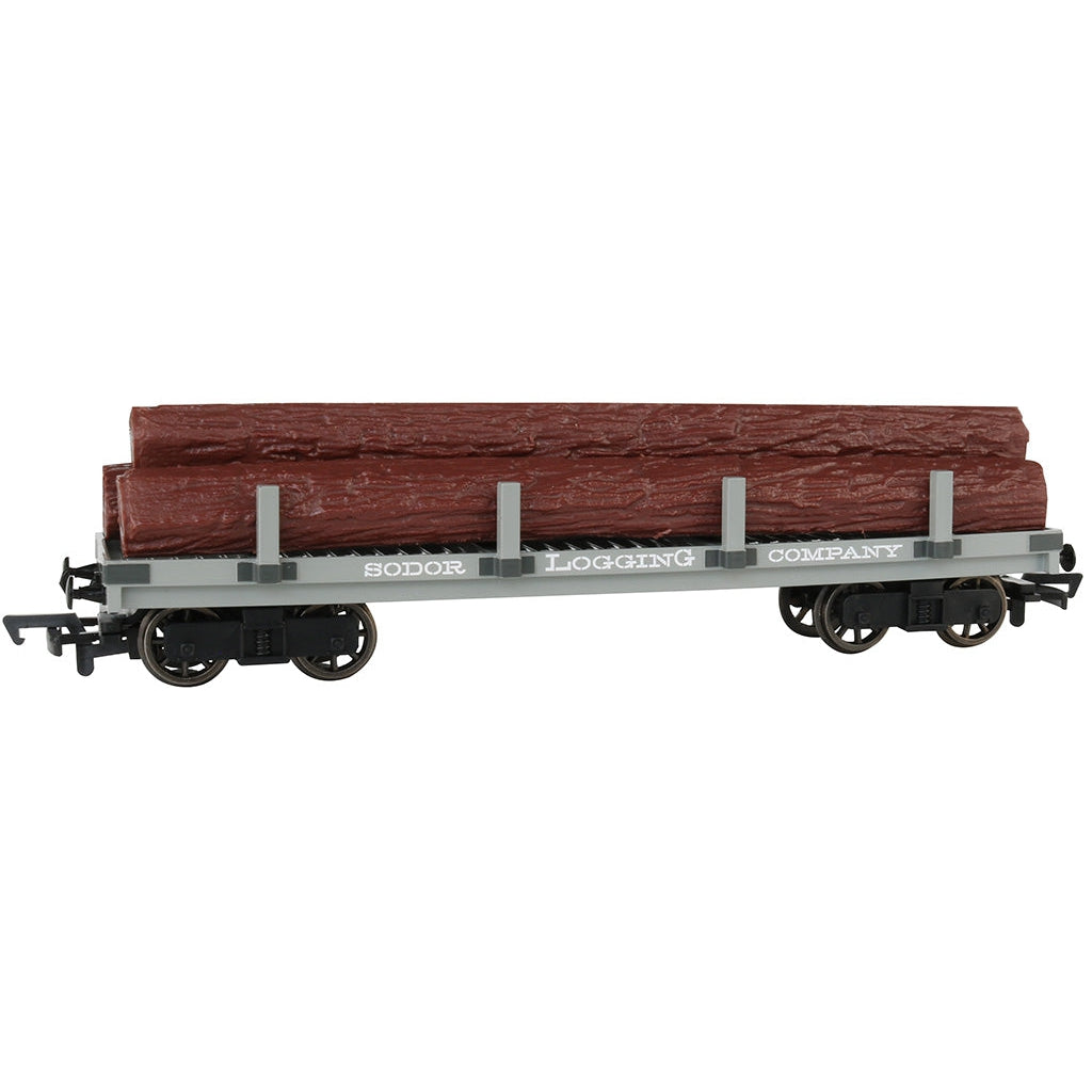 Bachmann HO TTT Sodor Logging Flatcar w/Logs