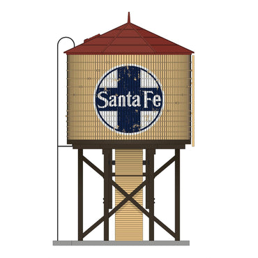 Broadway Limited 7914 Operating Water Tower w/ Sound, ATSF, Weathered, HO