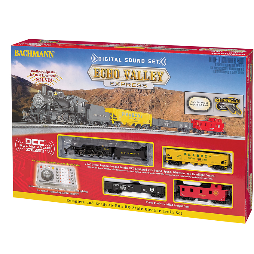 Bachmann HO Echo Valley Express SOU Steam Freight Set w/DCC & Sound