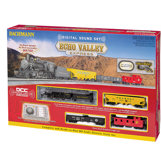 Bachmann HO Echo Valley Express SOU Steam Freight Set w/DCC & Sound