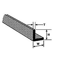 Plastruct Dark Gray ABS Angle - 3/8"(9.5mm) x 3/8" (9.5mm) - .065 (1.7mm) thick - 24" (600mm) Length (3 per pack)