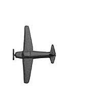 Plastruct N gauge Polyethylene Plastic Prop Airplane (6 per pack)