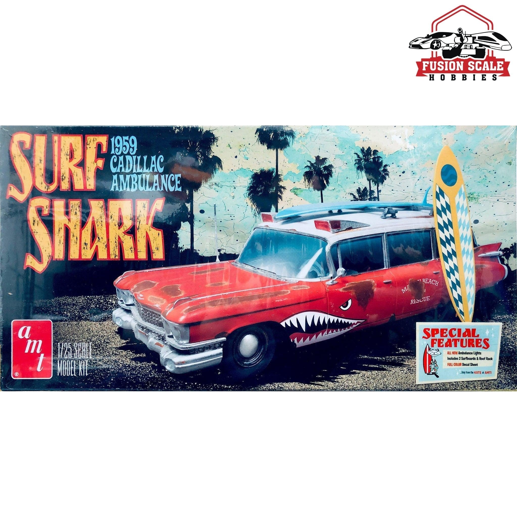 AMT Models 1/25 Cadillac Ambulance 1959 "Surf Shark" Model Parts Warehouse