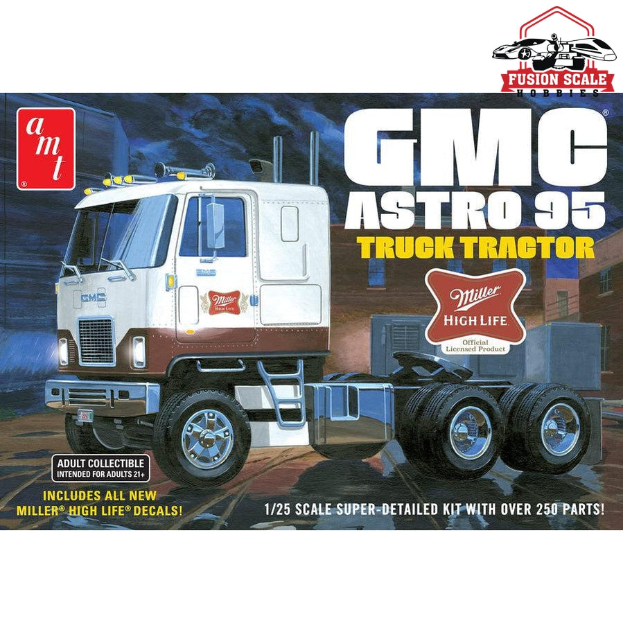 AMT Models 1/25 GMC Astro 95 Semi Tractor Miller Beer Model Parts Warehouse
