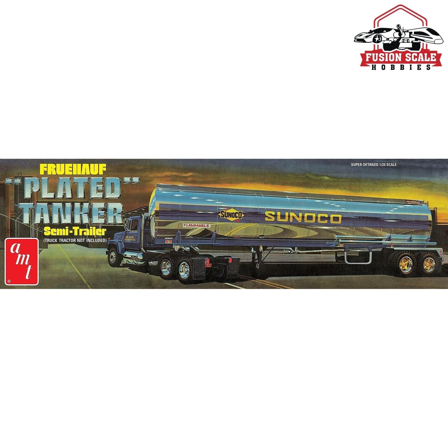 AMT Models Fruehauf Plated Tanker Trailer Sunoco Model Parts Warehouse