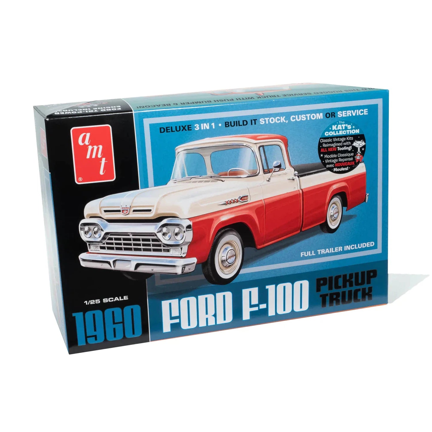 AMT 1960 Ford F-100 Pickup w/Trailer 1:25 Scale Model Kit