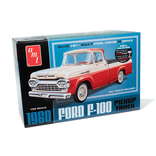 AMT 1960 Ford F-100 Pickup w/Trailer 1:25 Scale Model Kit