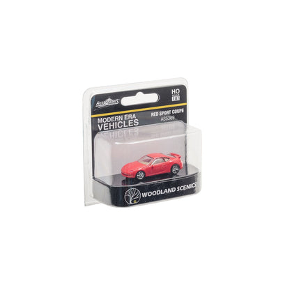 Woodland Scenics HO Modern Era Vehicles Red Sport Coupe