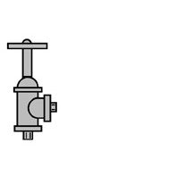 Plastruct 1/16" Gray Butyrate Angle Valve for TB-2 (5 per pack)