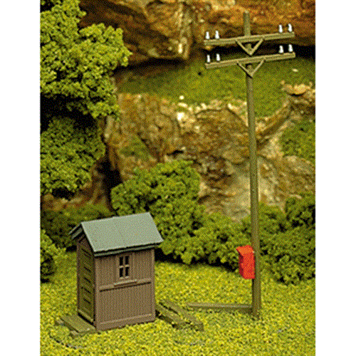 Atlas HO Telephone Shanty & Pole Kit Model Parts Warehouse