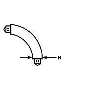 Plastruct 3/8" White Butyrate 3 Diameter Bend for TB-12 (5 per pack)