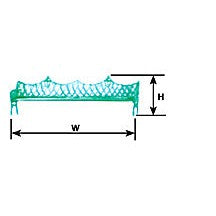 Plastruct HO gauge Polystyrene Wrought Iron Bench  (2 per pack)