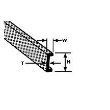 Plastruct Dark Gray ABS Channel - 3/16" (4.8mm) x 1/16' (1.6mm) - .040 (1.0mm) thick - 15" (375mm) Length (5 per pack)