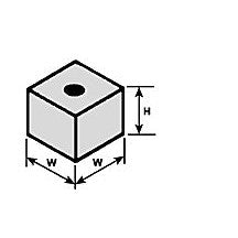 Plastruct ABS Column Block 5/8" (15.9mm) x 5/8" (15.9mm) - (5 per pack)