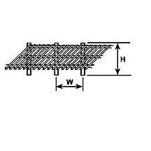 Plastruct Polystyrene Diagonal Fence - O gauge - D style - 45/64" (17.9mm) x 46/64" (17.9mm) x 30" (750mm) Length (1 pk)