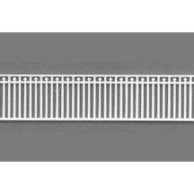 Plastruct HO gauge Polystyrene Vertical Knob Fence 8" Length (2 - 4" pieces per pack)