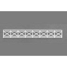 Plastruct HO gauge Polystyrene Cross Bar Fence 8" Length (2 - 4" pieces per pack)