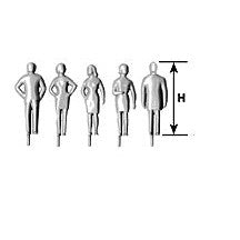 Plastruct 1/8" White Polystyrene Business Figures (25 per pack)