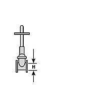 Plastruct 3/8" Gray Butyrate Gate Valve for TB-12 (5 per pack)