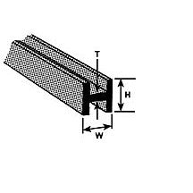 Plastruct Dark Gray ABS H-Column - 3/32" (2.4mm) x 3/32" (2.4mm) - .025 (0.6mm) thick - 15" (375mm) Length (6 per pack)