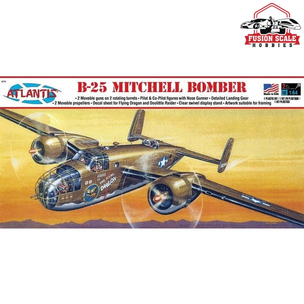Atlantis Model B-25 Flying Dragon with Swivel Stand